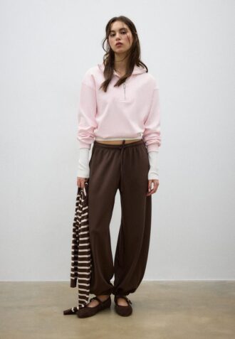 Sweat à col montant avec fermeture éclair