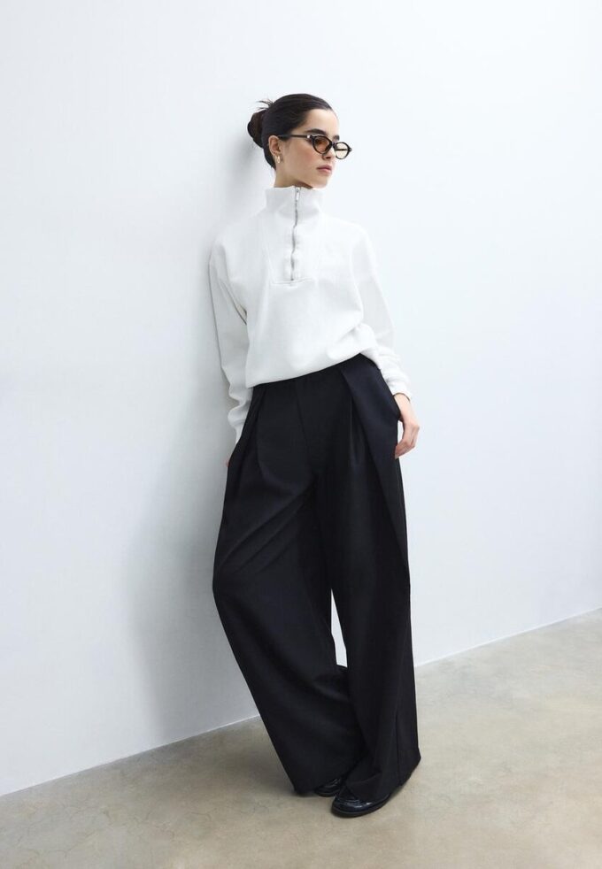 Sweat à col montant avec fermeture éclair Sweat à col montant avec fermeture éclair