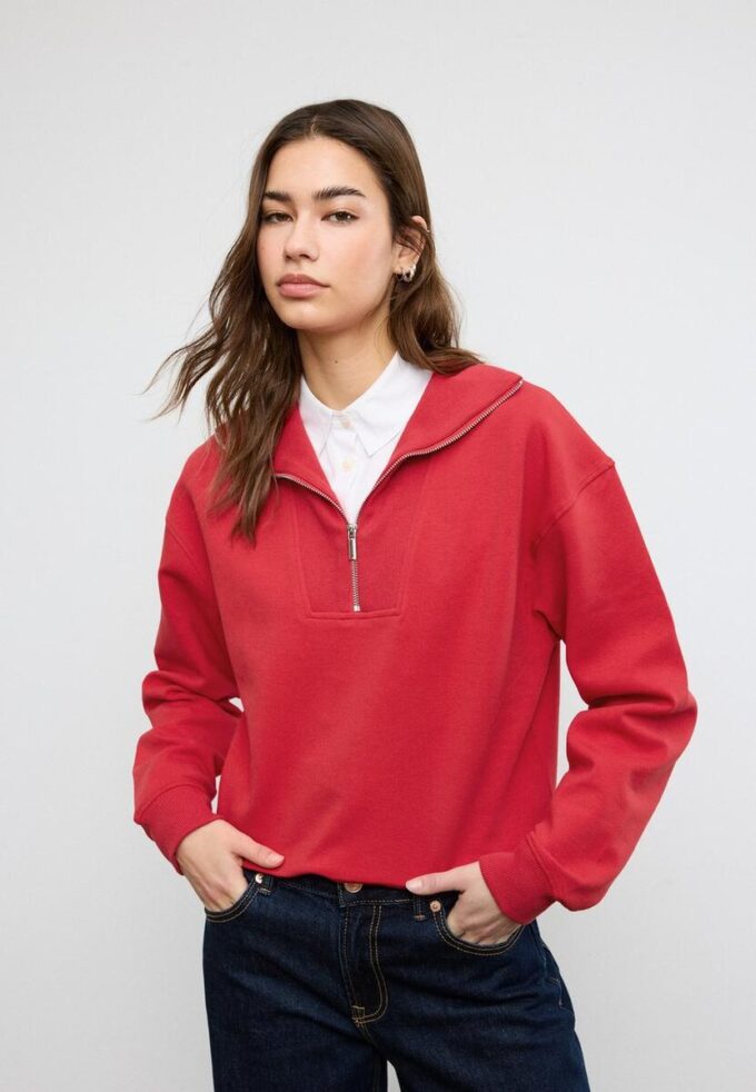 Sweat à col montant avec fermeture éclair Sweat à col montant avec fermeture éclair