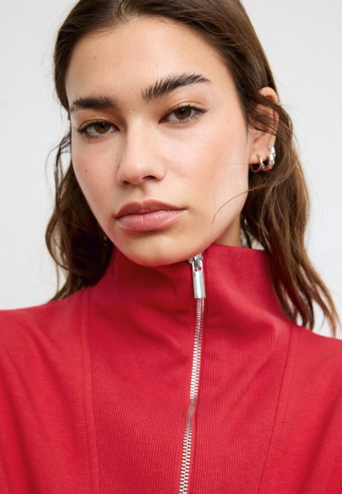 Sweat à col montant avec fermeture éclair Sweat à col montant avec fermeture éclair