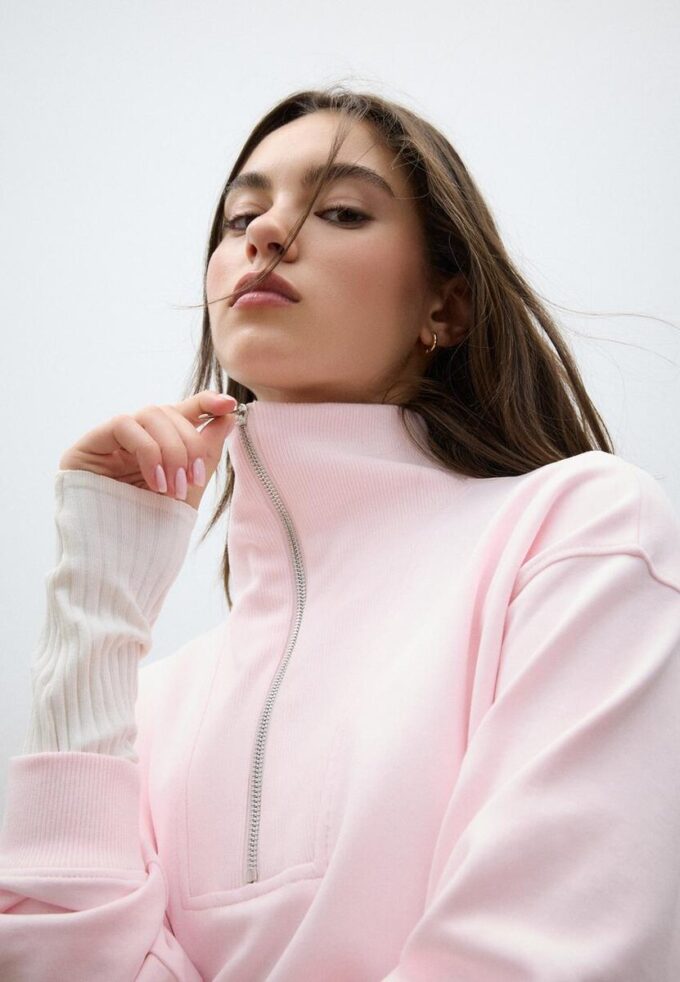 Sweat à col montant avec fermeture éclair Sweat à col montant avec fermeture éclair