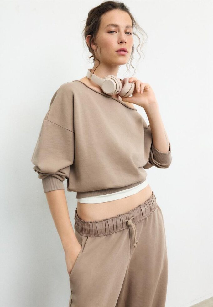 Sweat court effet délavé