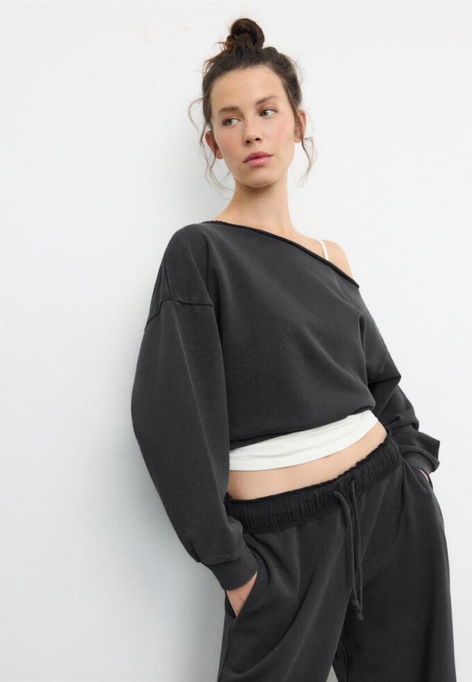 Sweat court effet délavé Sweat court effet délavé