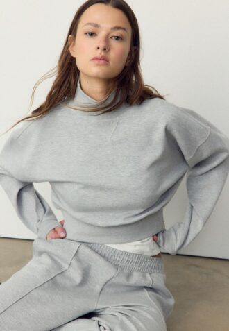 Sweat-shirt en interlock à touché doux