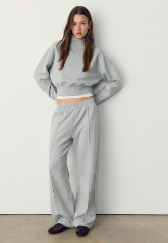 Sweat-shirt en interlock à touché doux