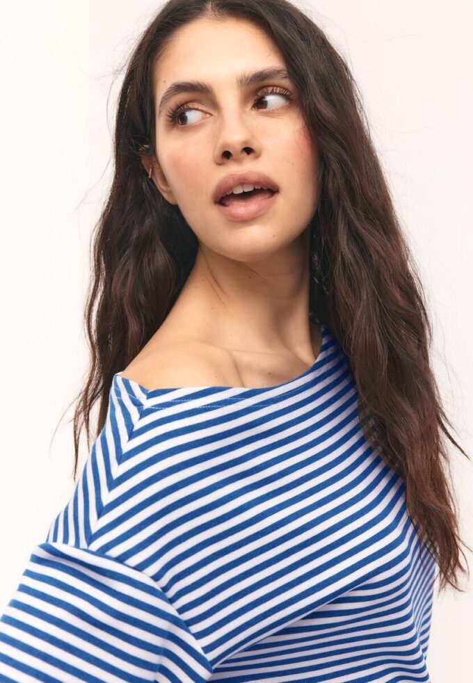 Sweat-shirt à épaules dénudées au toucher doux Sweat-shirt à épaules dénudées au toucher doux