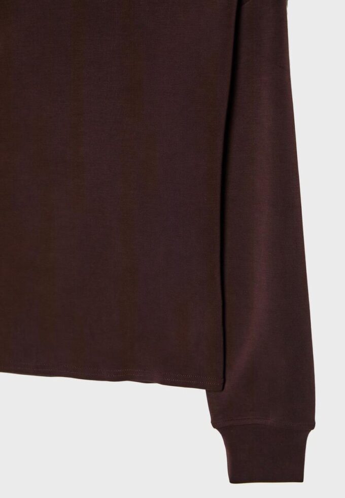 Sweat-shirt à épaules dénudées au toucher doux Sweat-shirt à épaules dénudées au toucher doux