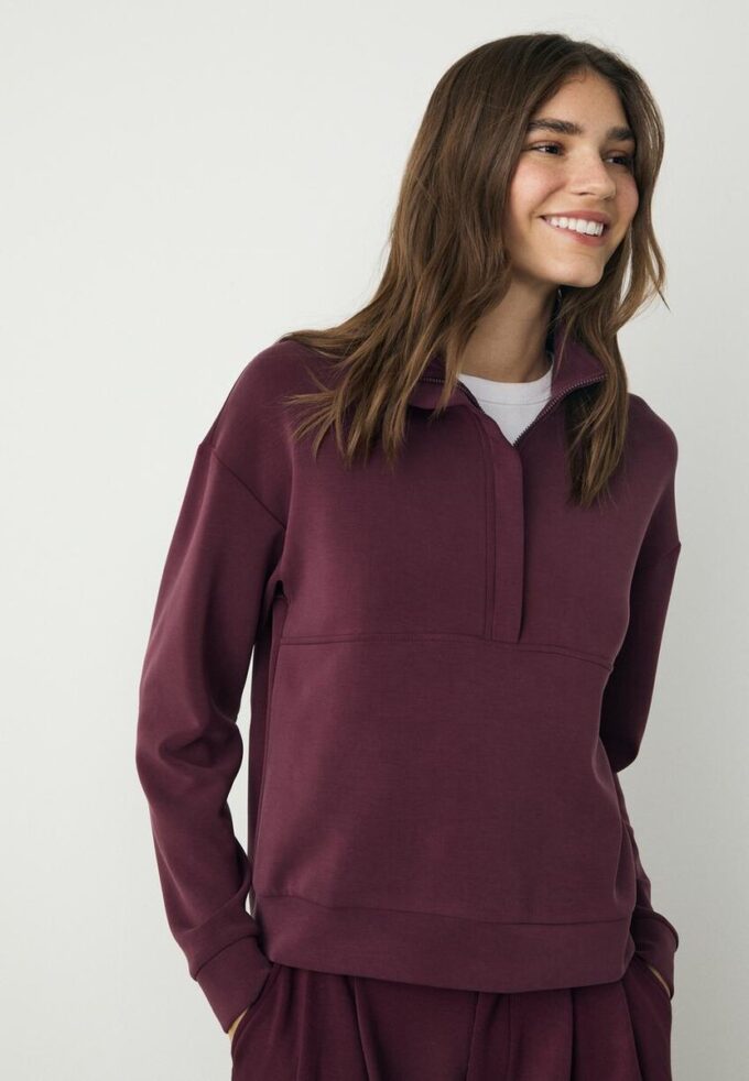 Sweat-shirt zippé au toucher doux
