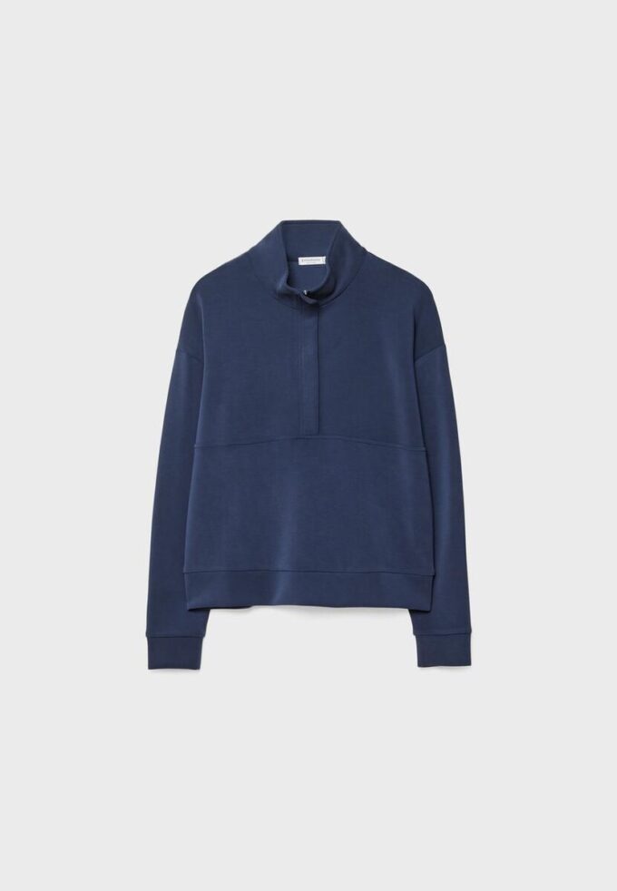 Sweat-shirt zippé au toucher doux