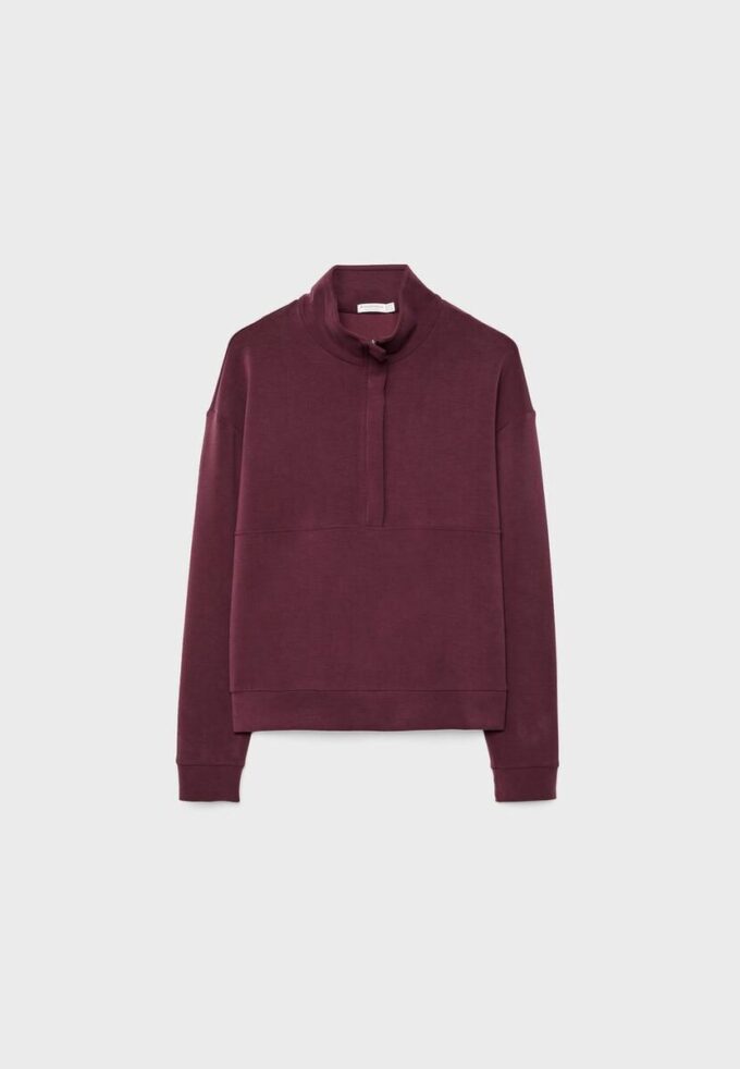 Sweat-shirt zippé au toucher doux