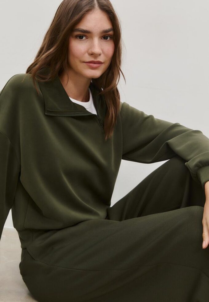 Sweats avec Toucher doux avec fermeture éclair latérale Sweats avec Toucher doux avec fermeture éclair latérale