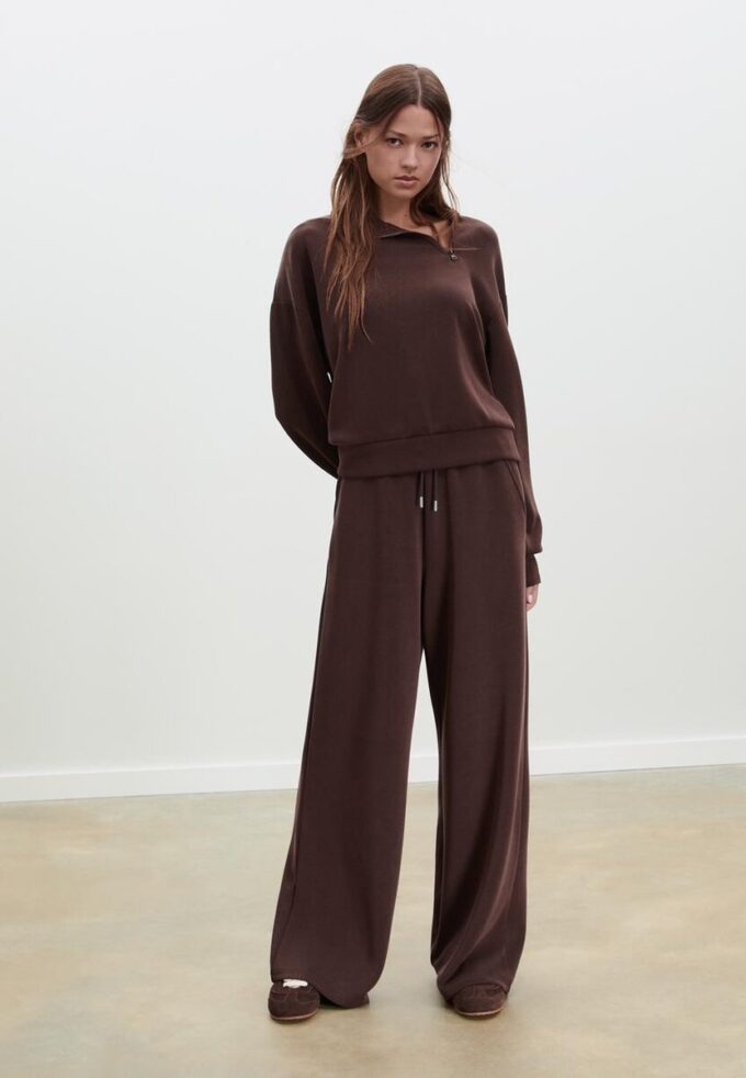 Sweats avec Toucher doux avec fermeture éclair latérale Sweats avec Toucher doux avec fermeture éclair latérale