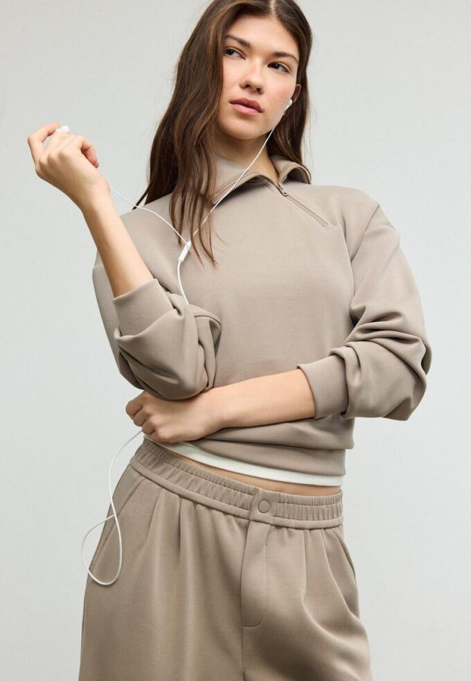 Sweats avec Toucher doux avec fermeture éclair latérale Sweats avec Toucher doux avec fermeture éclair latérale