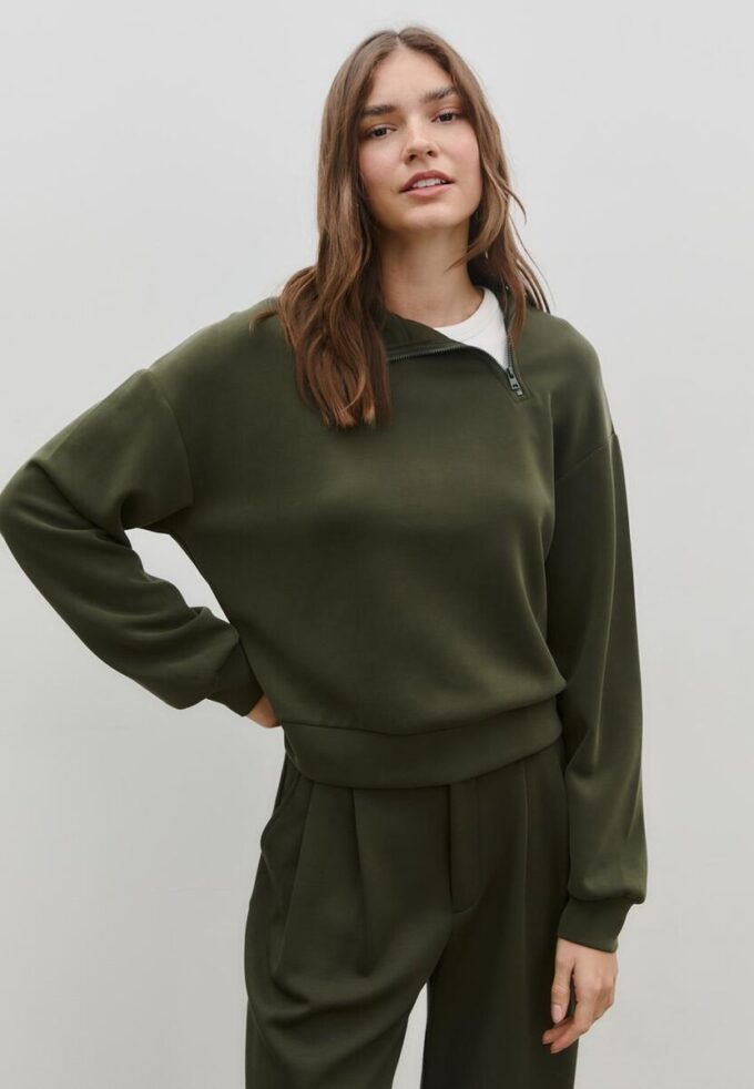 Sweats avec Toucher doux avec fermeture éclair latérale Sweats avec Toucher doux avec fermeture éclair latérale