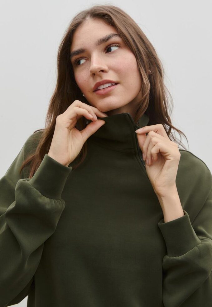 Sweats avec Toucher doux avec fermeture éclair latérale Sweats avec Toucher doux avec fermeture éclair latérale