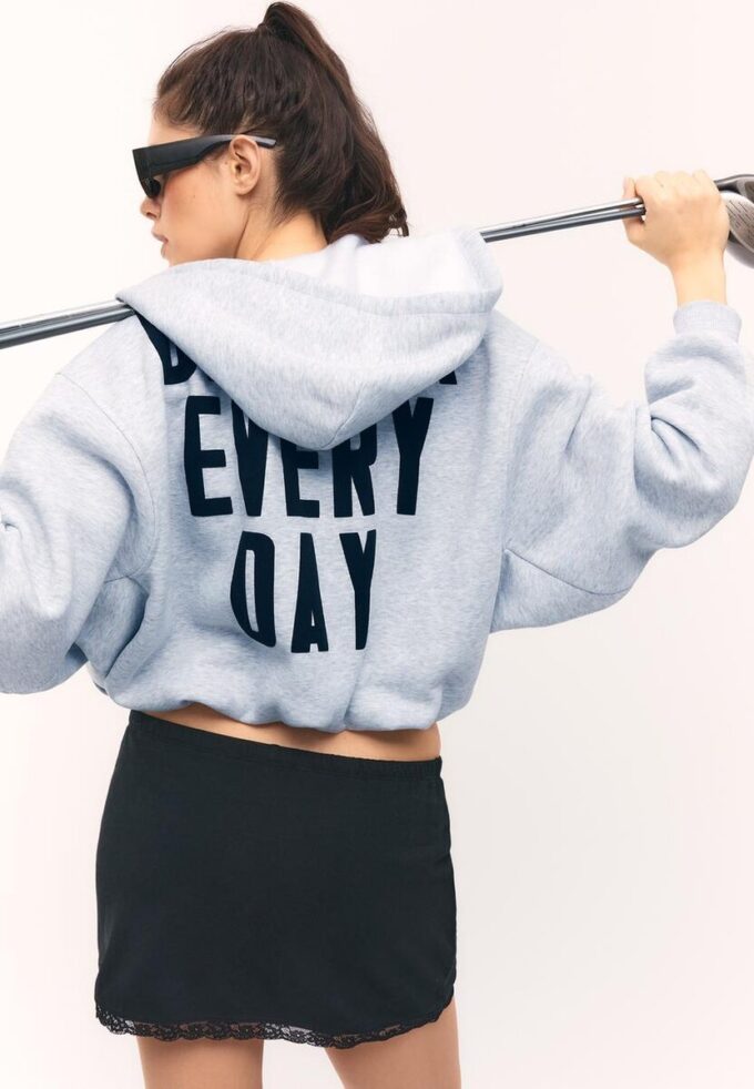 Sweats bomber à capuche imprimés Sweats bomber à capuche imprimés