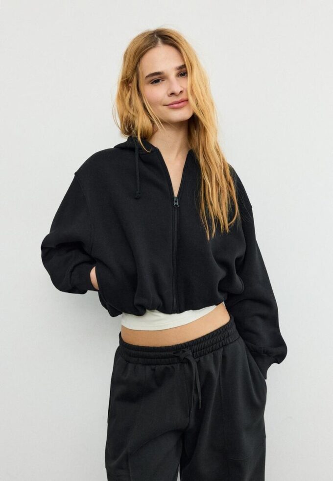 Sweats bomber à capuche imprimés Sweats bomber à capuche imprimés