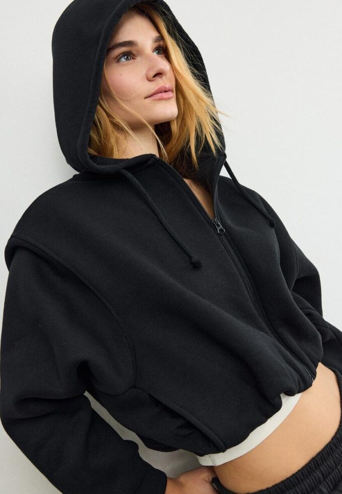 Sweats bomber à capuche imprimés Sweats bomber à capuche imprimés