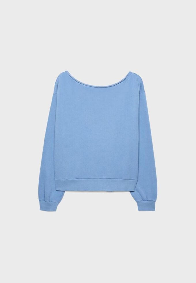 Sweats à col bateau avec ailes en strass