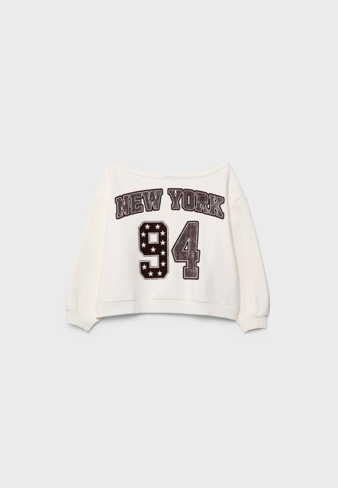 Sweats imprimés à col bateau Sweats imprimés à col bateau