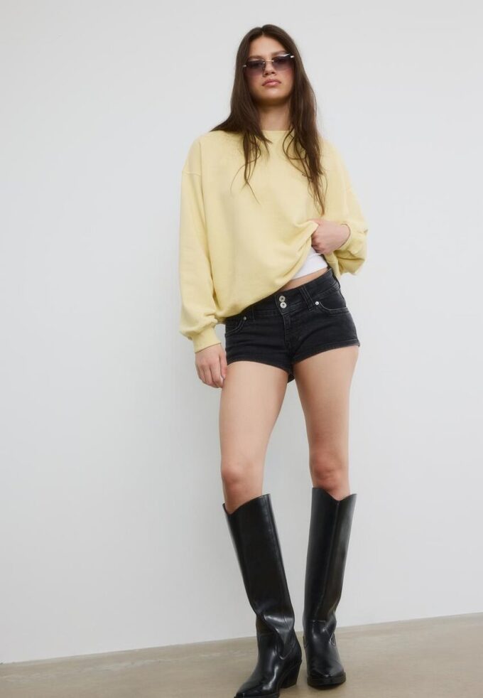 Sweats à manches longues et col rond avec inscription