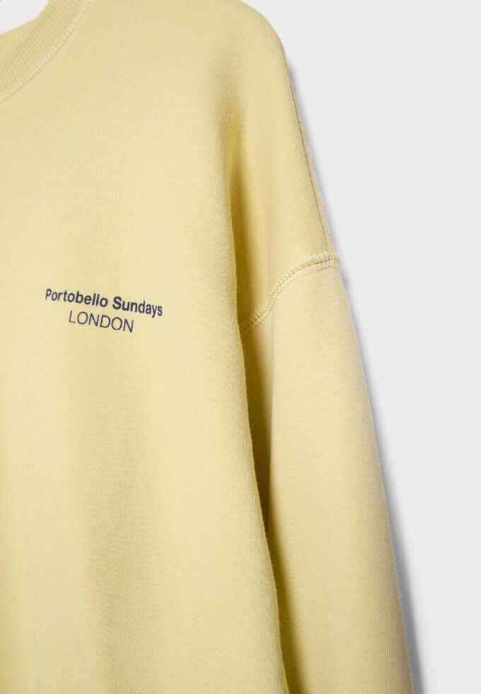 Sweats à manches longues et col rond avec inscription