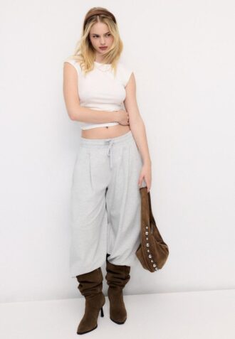 T-shirt ajusté froncé basique