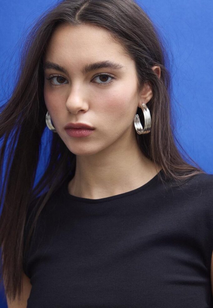 T-shirt ajusté froncé basique