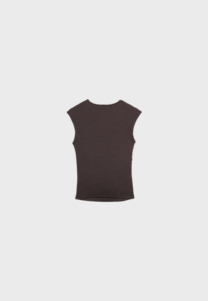 T-shirt ajusté froncé basique