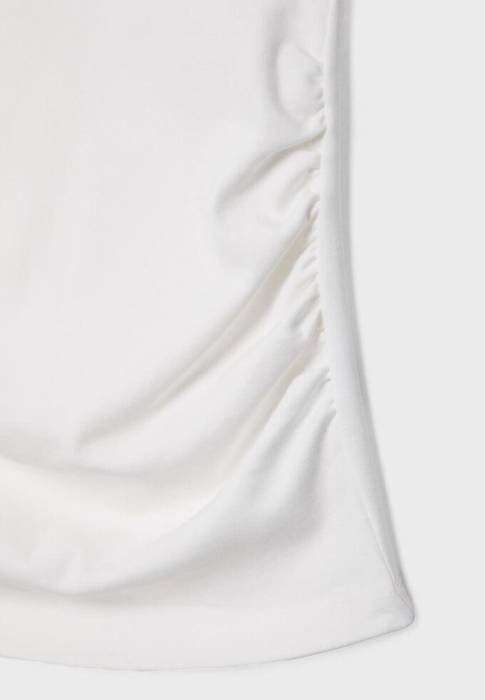 T-shirt ajusté froncé basique