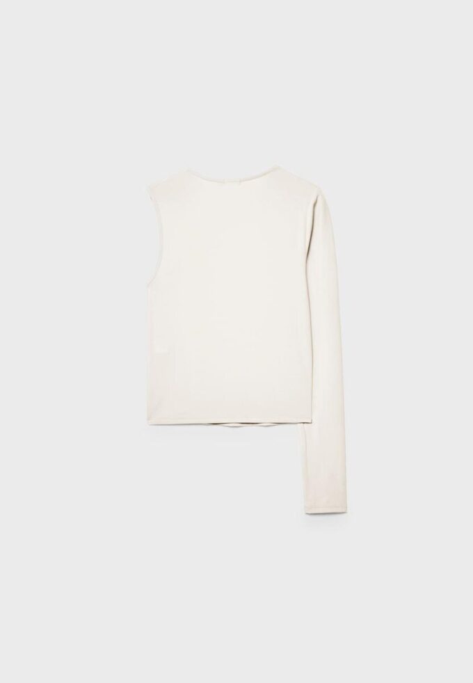 T-shirt asymétrique avec boucle métallique