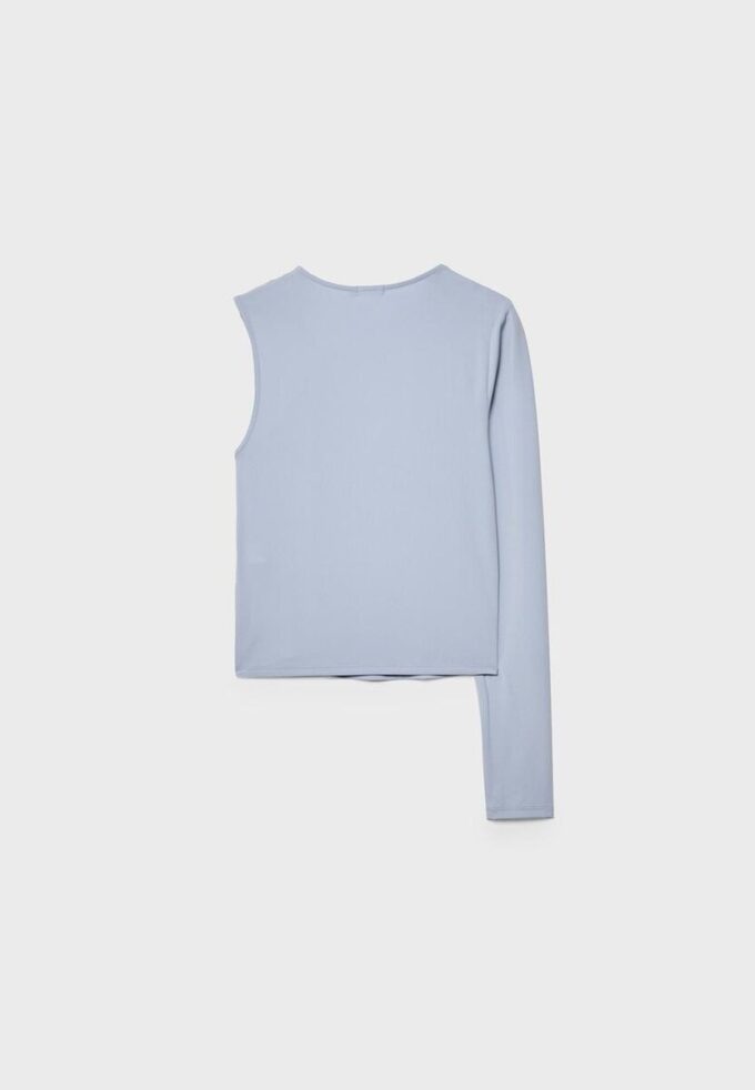 T-shirt asymétrique avec boucle métallique