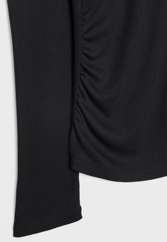 T-shirt asymétrique avec fronces