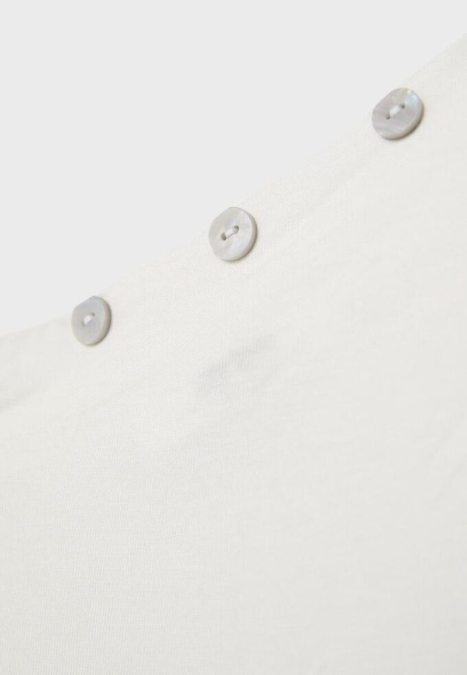 T-shirt asymétrique à boutons