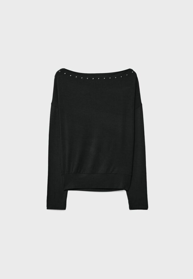 T-shirt asymétrique à clous