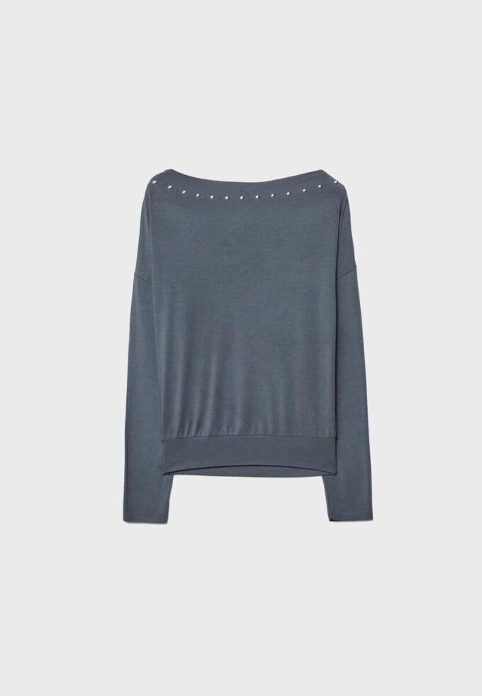 T-shirt asymétrique à clous