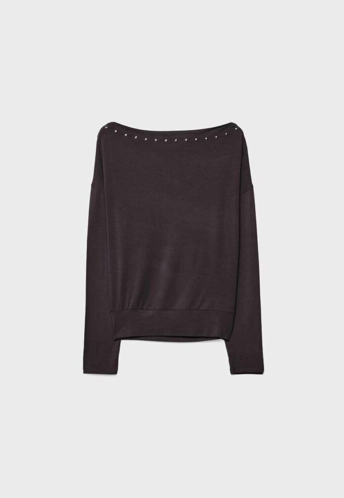 T-shirt asymétrique à clous