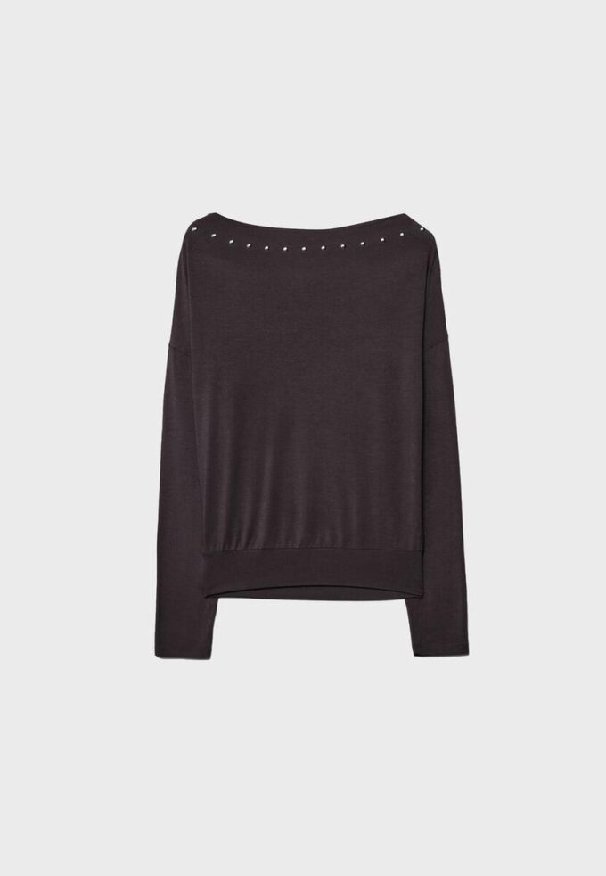 T-shirt asymétrique à clous