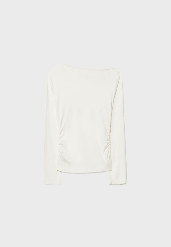 T-shirt asymétrique à œillets