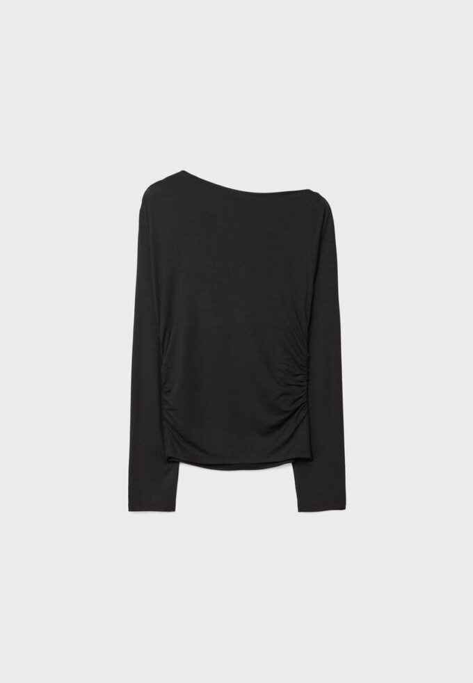 T-shirt asymétrique à œillets