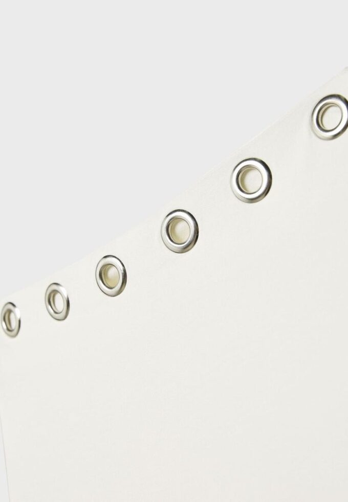 T-shirt asymétrique à œillets