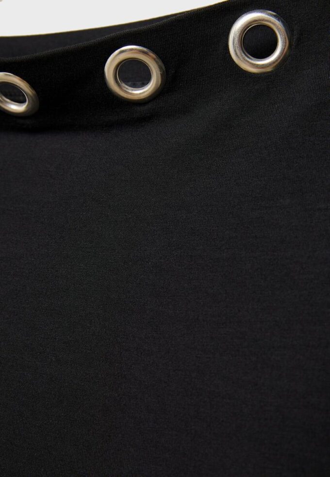 T-shirt asymétrique à œillets