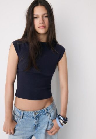 T-shirt basique à col bateau