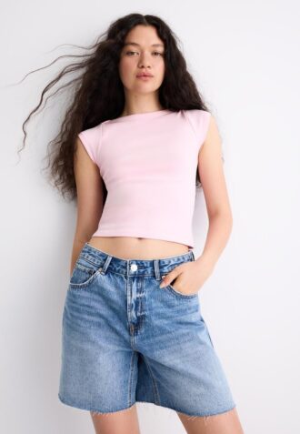 T-shirt basique à col bateau