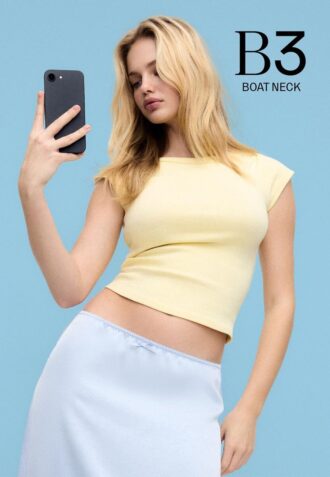 T-shirt basique à col bateau