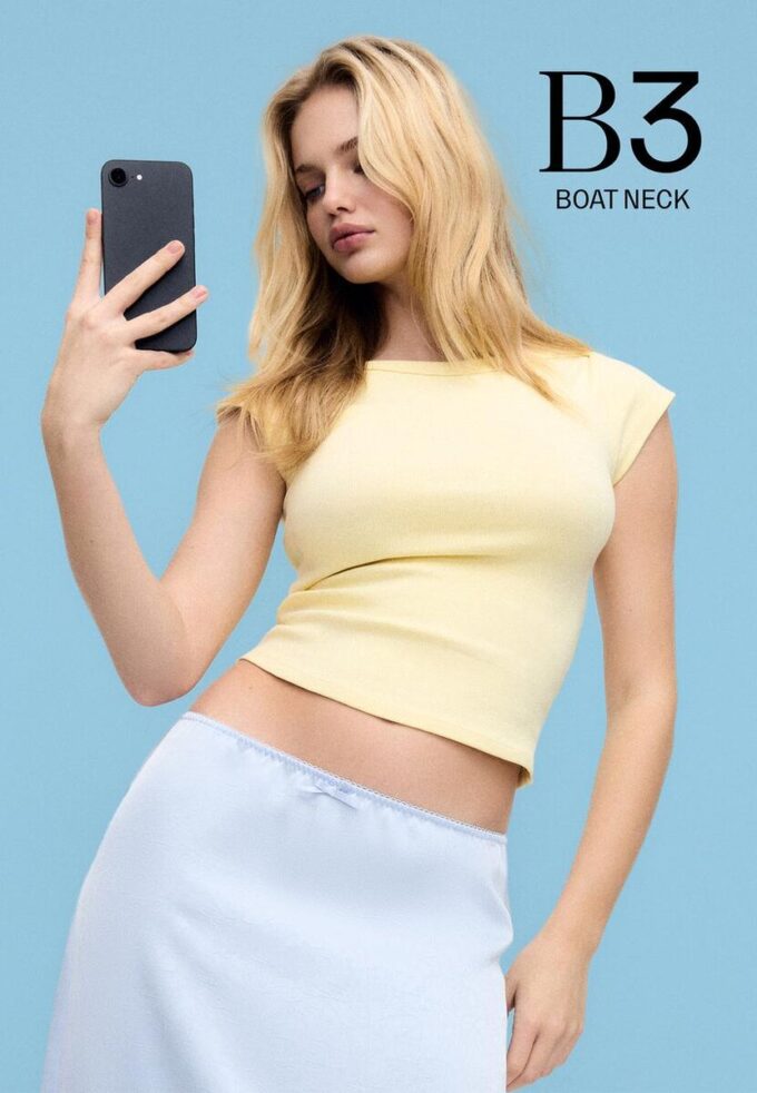 T-shirt basique à col bateau