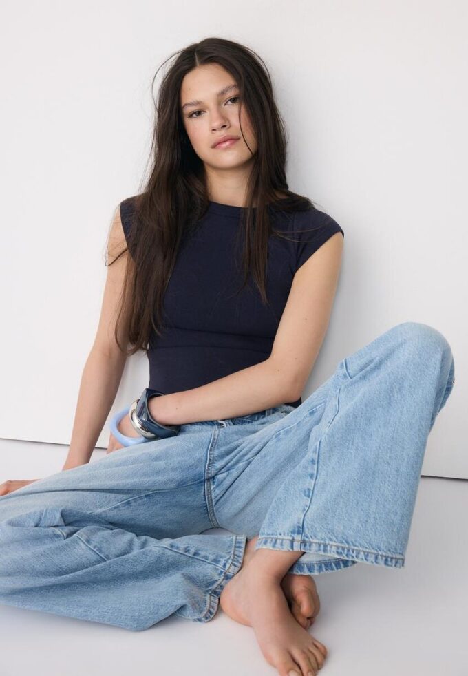 T-shirt basique à col bateau