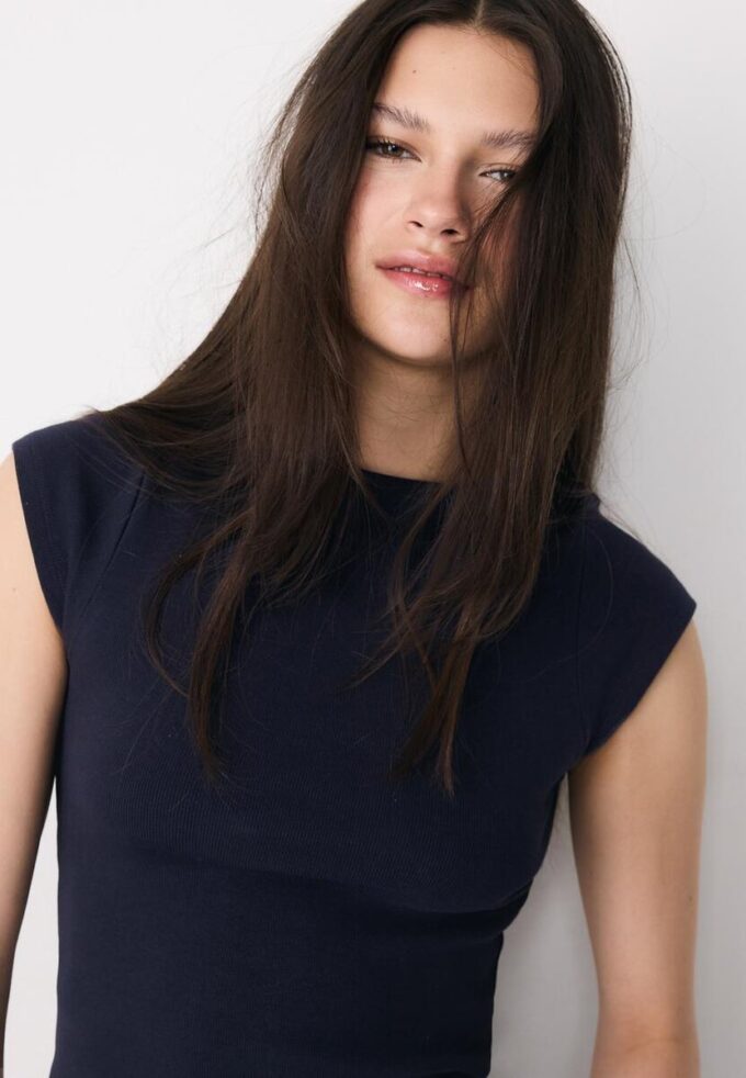 T-shirt basique à col bateau