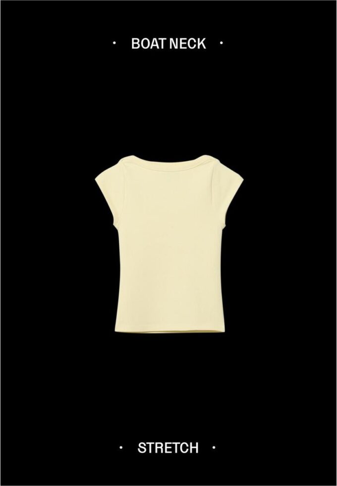 T-shirt basique à col bateau