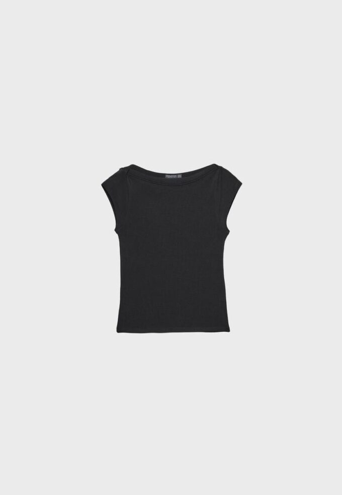 T-shirt basique à col bateau